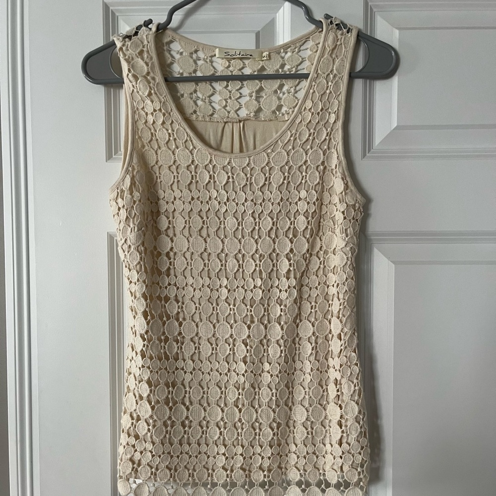 Solitaire crochet tank Size small